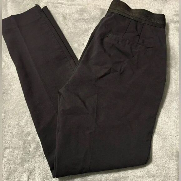 Zara Straight Leg Pants | Black | Extra Small | Stretchy | Elastic Band - Picture 1 of 10